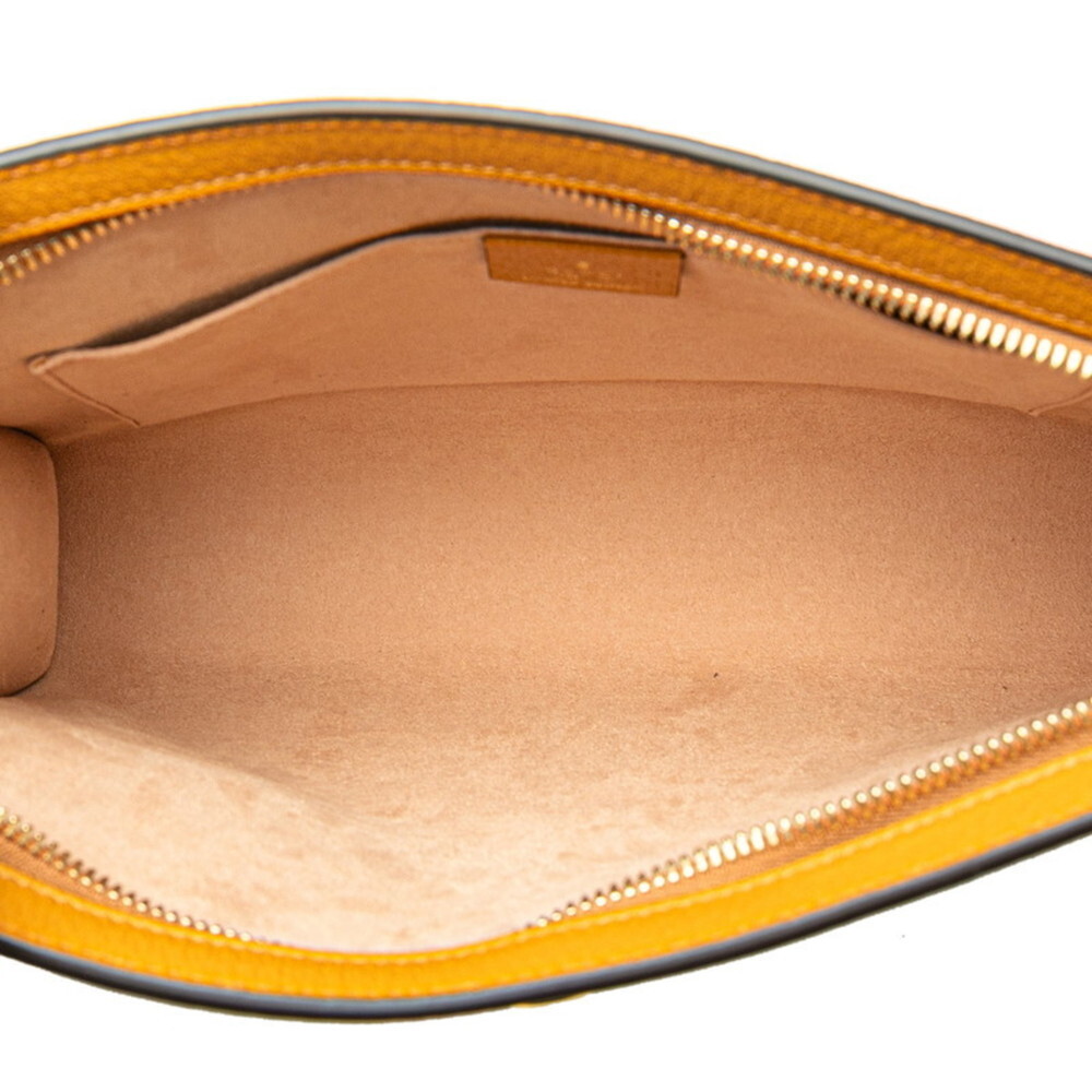 GUCCI Authentic Cream Leather Clutch Bag - Picture 7 of 10